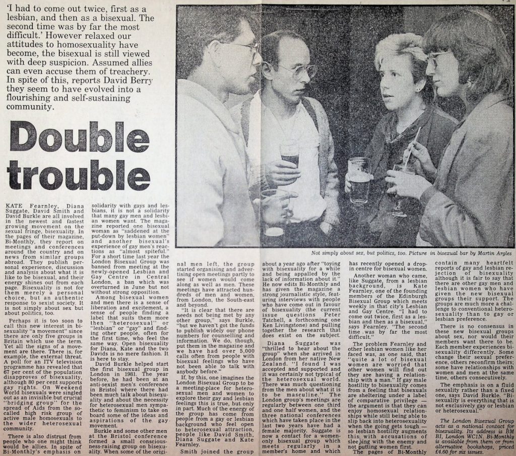 'Double Trouble' article in The Guardian, 18th Feb 1986