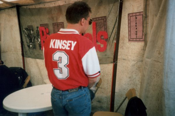 LGBT Pride 96 - officially the best t-shirt / sports top of the day: a football shirt with the words "KINSEY 3" on the back