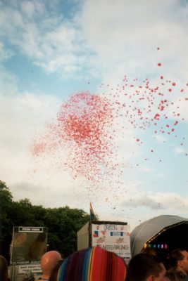 LGBT Pride 96 - the balloon launch towards the end of the afternoon to remember people with HIV/Aids 